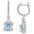商品第1个颜色Aquamarine, Macy's | Aquamarine (3 ct. t.w.) & White Sapphire (5/8 ct. t.w.) Leverback Drop Earrings in Sterling Silver (Also in Morganite)