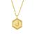 商品Essentials | Gold Plate Diamond Cut Initial Pendant Necklace, 16" + 2" extender颜色J