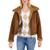 Tommy Hilfiger | Women's Faux-Fur Wide-Collar Cropped Jacket, 颜色Cognac