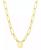 颜色: Gold- G, ADORNIA | Tarnish Resistant 14K Gold-Plated Mini Initial Paperclip Chain Necklace