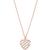 商品Michael Kors | Sterling Silver Open Heart Pendant Necklace Available in Silver 14K Rose-Gold Plated or 14K Gold Plated颜色Rose Gold Plated