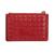 color Red, Mancini Leather Goods | Women's Basket Weave Collection RFID Secure Card Case and Coin Pocket