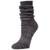 Memoi | Women's Flake Zag Sherpa Lined Lounge Socks, 颜色Black