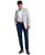 颜色: Blue, Haggar | Men's Premium Comfort Slim-Fit Performance Stretch Flat-Front Dress Pants