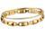 商品Michael Kors | Precious Metal-Plated Sterling Silver Mercer Link Pavé Halo Bangle Bracelet颜色Gold