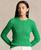 颜色: Preppy Green, Ralph Lauren | Women's Cable-Knit Cotton Crewneck Sweater