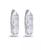 颜色: White, Macy's | Cubic Zirconia Baguette Cut Huggie Earrings in Sterling Silver (Also in 14k Gold Over Silver or 14k Rose Gold Over Silver)