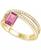 颜色: Ruby, Macy's | Amethyst (7/8 ct. t.w.) & Lab Grown White Sapphire Accent Coil Ring in 14k Gold-Plated Sterling Silver (Also in Additional Gemstones)