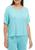 color Light Blue, Love, Fire | Rayon Spandex Pocket Pajama T-Shirt