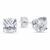 颜色: created white sapphire, MAX + STONE | Sterling Silver 6MM Cushion Cut Checkerboard Gemstone Stud Earrings