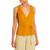 color Gold, Vince | Vince Womens V-Neck Pleated Top