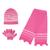 颜色: dark pink, Heat Trendz | Girl's One Size Fits Most Stripe Butterfly Hat Gloves and Scarf Winter Set