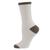 Memoi | Tipped Flat knit Cashmere Women's Crew Socks, 颜色Ivory