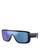 商品Burberry | Square Shield Sunglasses, 130mm颜色Black/Blue Mirrored Gradient