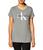 商品Calvin Klein | Women's Short Sleeve Cropped Logo T-Shirt颜色Medium Heather Grey/White