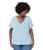 商品Madewell | Plus Whisper Cotton V-Neck Tee颜色Terrace Blue