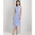 商品Ralph Lauren | Women's Bubble Crepe Cap-Sleeve Dress颜色Pebble Blue
