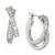 color Silver, Givenchy | Silver-Tone Crystal Overlap Small Hoop Earrings, .83"