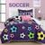 颜色: purple, Lush Decor | Girls Soccer Kick Quilt Set