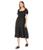 商品Madewell | Square-Neck Tiered Midi Dress in Textured Seersucker颜色True Black