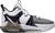 NIKE | Nike Kids' Grade School Lebron Witness 7 Basketball Shoes, 颜色White/Silver/Black