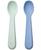颜色: Opal And Dusk, OXO | TOT 2-Pack Flexible Silicone Feeding Spoons