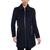 Michael Kors | Women's Petite Club-Collar Zip-Front Coat, 颜色Midnight