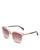 Rag & Bone | Polarized Cat Eye Sunglasses, 55mm, 颜色Pink/Pink Polarized Gradient
