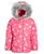 颜色: Berry, S Rothschild & CO | Toddler & Little Girls Foil Quilted Puffer Coat  With Faux-Fur Trim