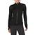 color Black, Nicole Miller Sport | Nicole Miller Sport Women's Full Zip Activewear Jacket with Shimmer Panels