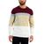 Club Room | Men's Elevated Marled Colorblocked Long Sleeve Crewneck Sweater, Created for Macy's, 颜色Red Plum