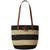 Ralph Lauren | Striped Straw Medium Hartley Tote Bag, 颜色Natural/black/lauren Tan