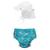 颜色: Aqua Mandarin Fish, green sprouts | Baby Boys or Baby Girls Snap Swim Diaper and Flap Hat UPF 50, 2 Piece Set