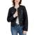 Tommy Hilfiger | Women's Quilted Faux-Leather Jacket, 颜色Black