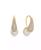 颜色: Gold, Ettika Jewelry | Hooked Pave and Mother of Pearl Drop Earrings