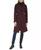 颜色: Bordeaux, Cole Haan | Women's Shawl Collar Wool-Blend Coat