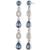 商品Givenchy | Rose Gold-Tone Crystal Pear-Shape Linear Drop Earrings颜色Silver