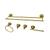 商品第2个颜色Polished Brass, Kingston Brass | Concord Dual-Towel Bar 5-Pc. Bathroom Accessory Set