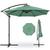 颜色: seaglass, Best Choice Products | 10ft Offset Hanging Outdoor Market Patio Umbrella w/ Easy Tilt Adjustment