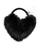颜色: black, Gorski | Hair Elastic With Heart Shaped Mink Fur Pompom