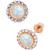 颜色: Rose Gold, Macy's | Lab-Created Opal (1/5 ct. t.w.) & Lab-Created White Sapphire (1/5 ct. t.w.) Halo Stud Earrings