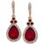 商品Givenchy | Gold-Tone Pavé Crystal Red Pear Drop Earrings颜色Red