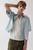 颜色: Blue + Grey Stripe, Urban Outfitters | UO Stripe Cutoff Oxford Shirt