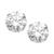 商品第2个颜色White Gold, Macy's | Cubic Zirconia Round Stud Earrings in 14k Gold or 14k White Gold