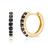 颜色: yellow gold blue sapphire, MaxColor | Solid 10k Yellow or White Gold 12mm Gemstone Hoop Huggie Earrings