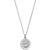 商品Michael Kors | Sterling Silver Pavé Logo & Engravable Disc Pendant Necklace, 16" + 2" extender颜色Silver
