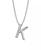 颜色: K, Giani Bernini | Cubic Zirconia Initial Pendant Necklace in Sterling Silver