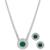 Givenchy | Pavé & Color Crystal Pendant Necklace & Stud Earrings Set, 颜色Green