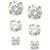 颜色: Yellow Gold, Macy's | Cubic Zirconia Round Stud Earrings Set in 14k White Gold (3/8-1-3/4 ct. t.w.)