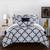 颜色: Blue, Chic Home Design | Lalita 8 Piece Reversible Comforter Bed In A Bag Hotel Collection Geometric Medallion Pattern Print Bedding Set TWIN